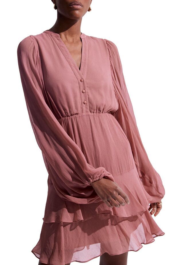 ミルトンベルベット レディース トップス ワンピース フリル ミニ Mint Velvet Womens Ruffle Boho Mini Dress Pink ピンク