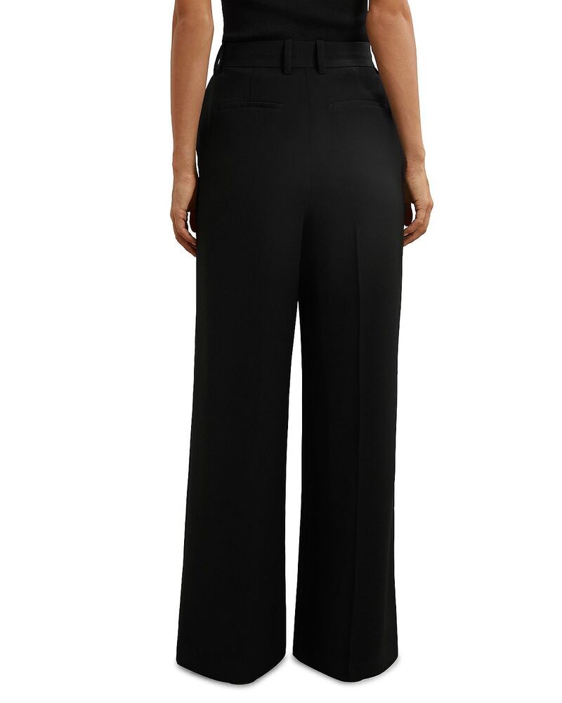 レイス レディース ボトムス カジュアルパンツ ワイドレッグ プチ REISS Petite Margeaux Wide Leg Pants Black ブラック