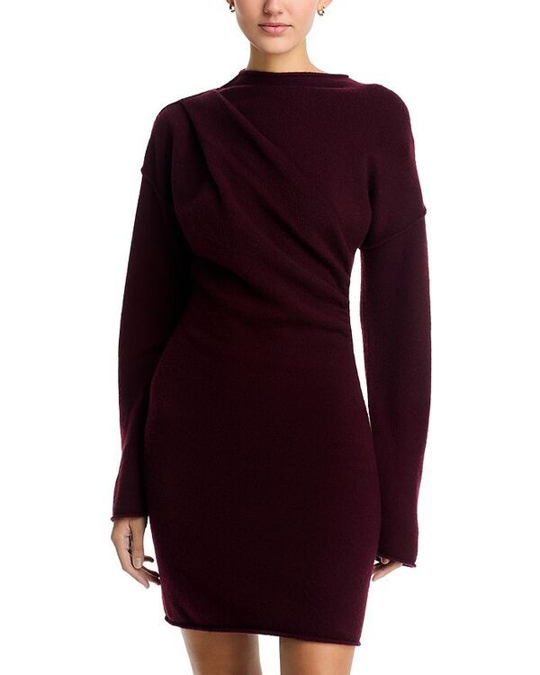 ヘルムート ラング レディース アウター ニット・セーター Helmut Lang Slouchy Sweater Dress Burgundy バーガンディ