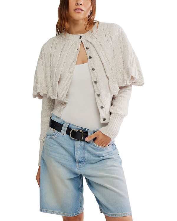 フリーピープル レディース アウター ニット・セーター ケープデザイン キャップ ケープ Free People Bali Cape May Sweater Natural