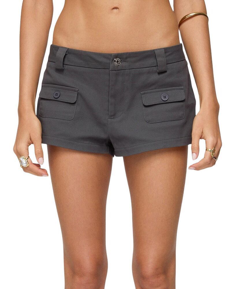 アディクテッド レディース ボトムス ハーフパンツ・ショーツ ショートパンツ Edikted Terra Cargo Micro Shorts Dark Gray グレー