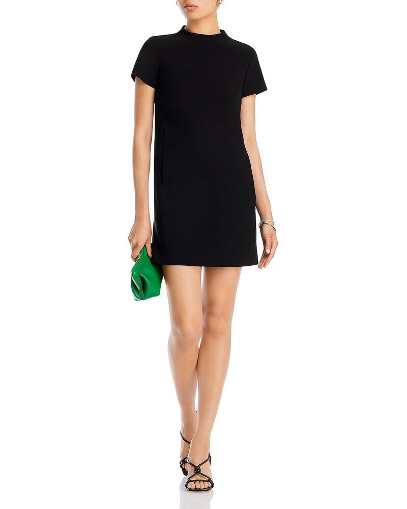 セオリー レディース トップス ワンピース クレープ ミニ Theory Jasneah Admiral Crepe Mini Dress Exclusive Black ブラック