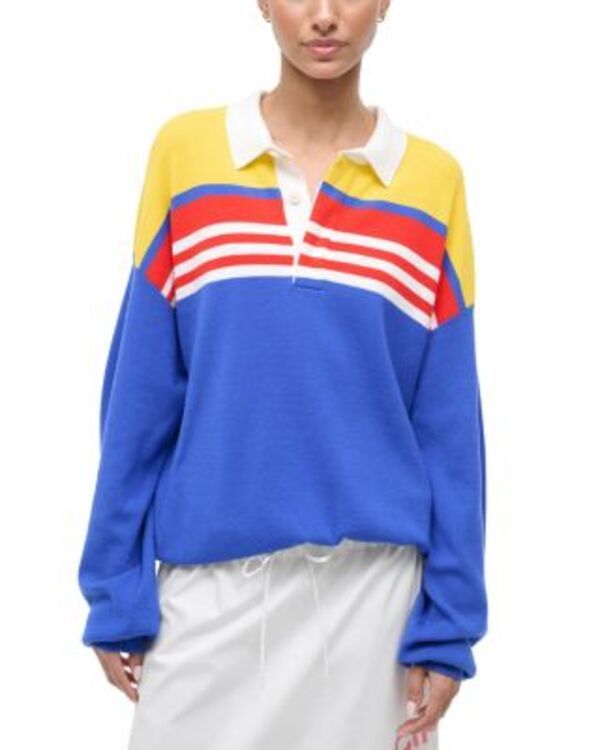 スタウド レディース トップス ポロシャツ STAUD Sail Color Blocked Polo Shirt Royal Multi マルチカラー