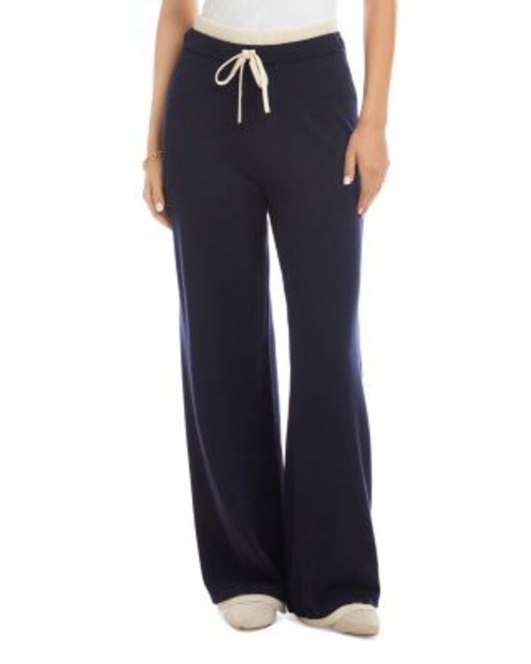 カレンケーン レディース アウター ニット・セーター ワイドレッグ パンツ コントラスト Karen Kane Contrast Drawstring Wide Leg Sweater Pants N