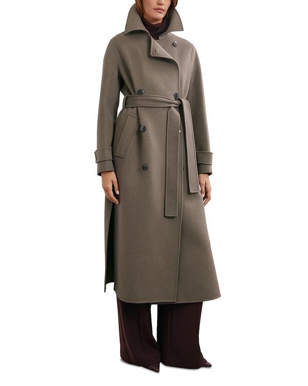 レイス レディース アウター コート REISS Luna Long Blindseam Coat Mink ミンク