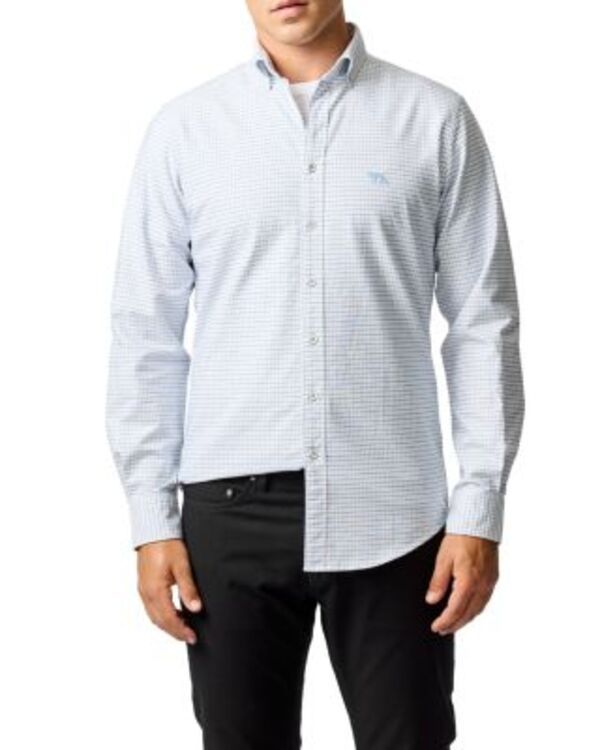 ロッドアンドグン メンズ トップス シャツ スリムフィット オックスフォード Rodd Gunn Slim Fit Gunn Check Oxford 5 Long Sleeve Shirt Midn
