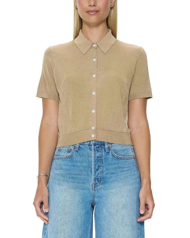 ピストーラ レディース アウター ニット・セーター ポロシャツ Pistola Lucca Short Sleeve Polo Sweater Wheat