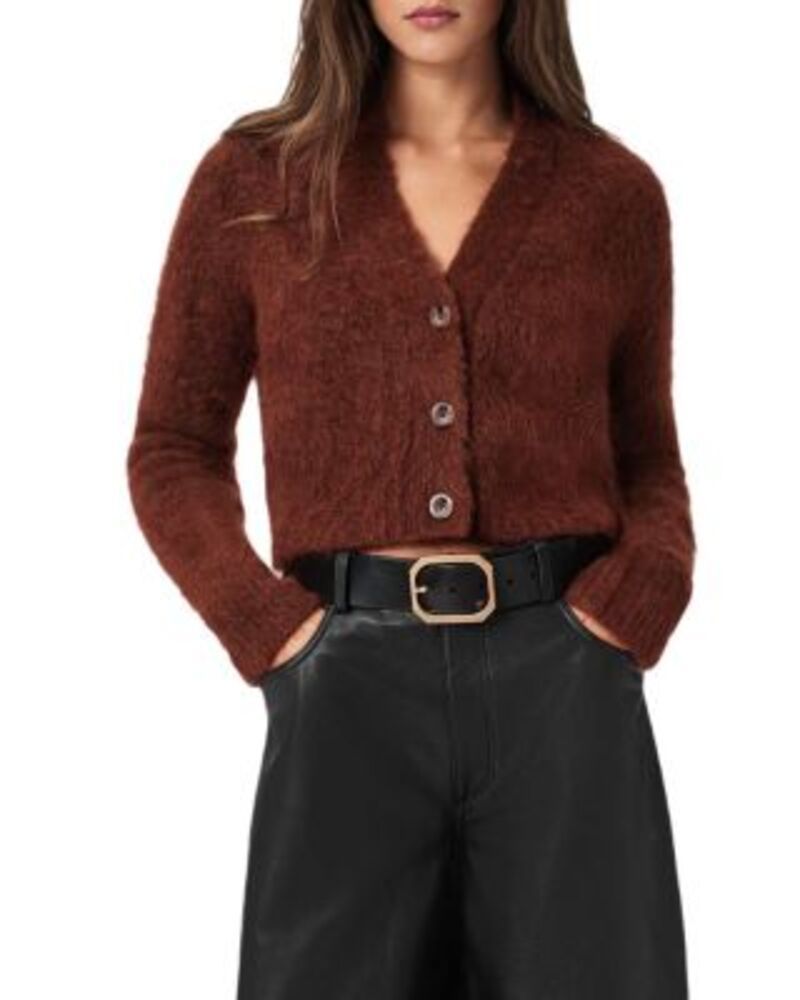 オールセインツ レディース アウター カーディガン ALLSAINTS Rubi Wick Cardigan Chestnut Brown ブラウン