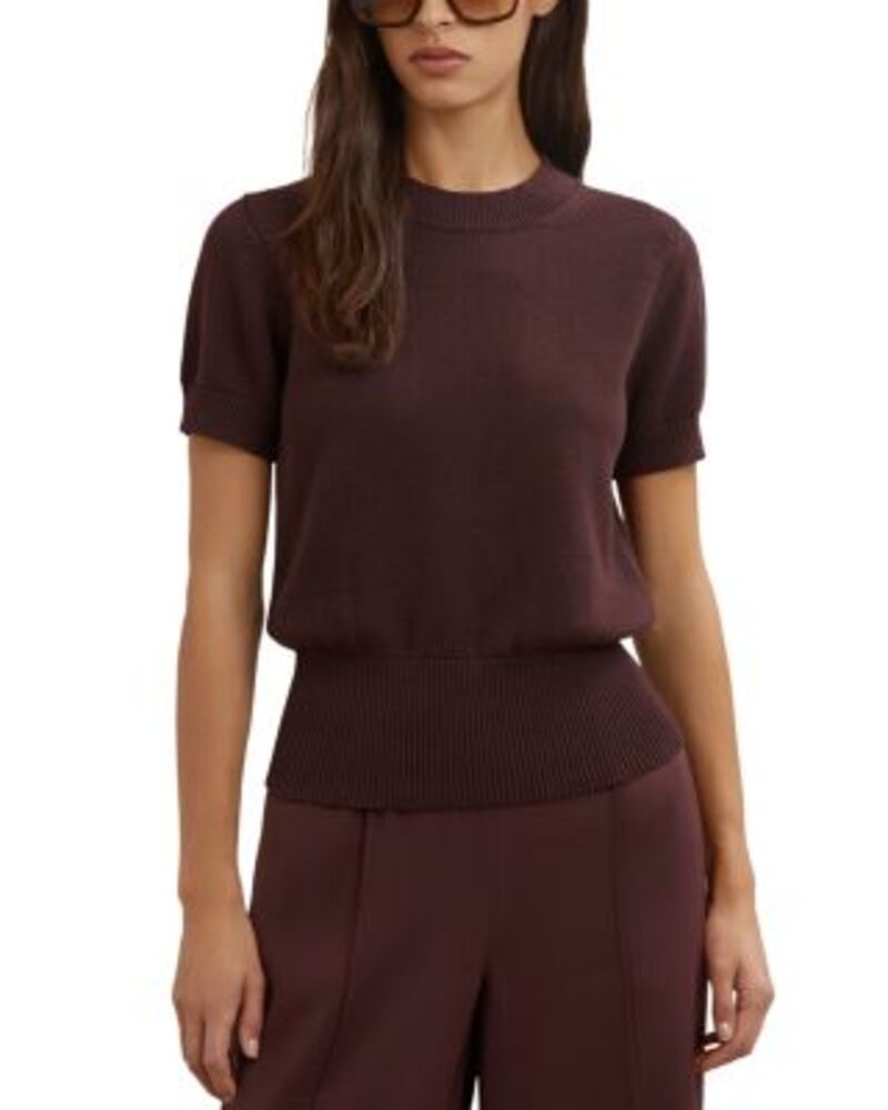 レイス レディース アウター ニット・セーター クルーネック REISS Anita Crewneck Sweater Burgundy バーガンディ
