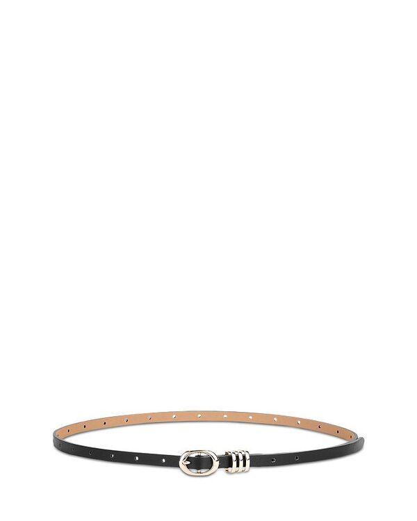 エティカ レディース アクセサリー ベルト レザー Ettika Womens Classic Skinny Leather Belt Black ブラック
