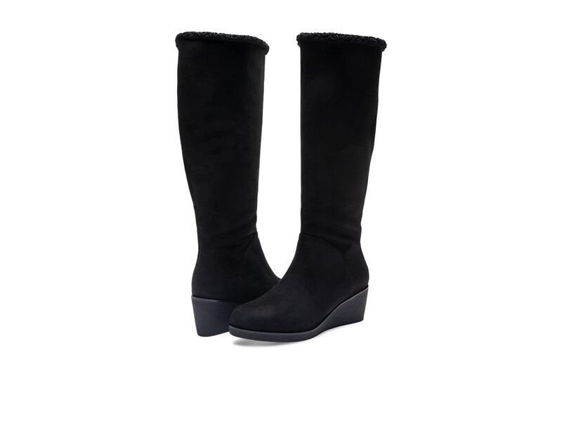エアロソールズ レディース シューズ ブーツ・レインブーツ トール Aerosoles 2BINOCULAR Tall Wedge Boot Black Faux Suede ブラック