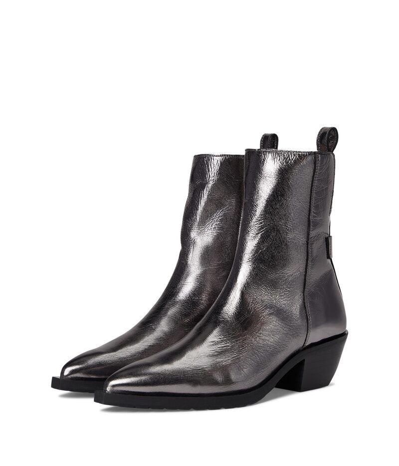 オールセインツ レディース シューズ ブーツ・レインブーツ トール AllSaints Bazely Metallic Boot Gunmetal Grey グレー