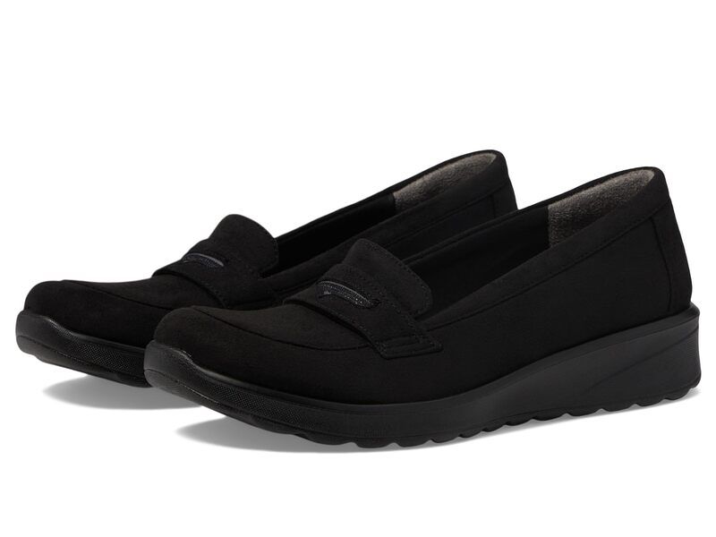 ビジーズ レディース シューズ スリッポン・ローファー Bzees Gamma Black Fabric ブラック