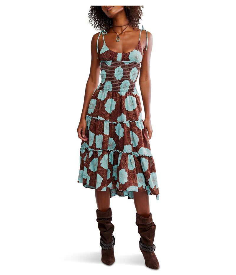 フリーピープル レディース トップス ワンピース ミディ Free People Adriel Midi Nutmeg Combo