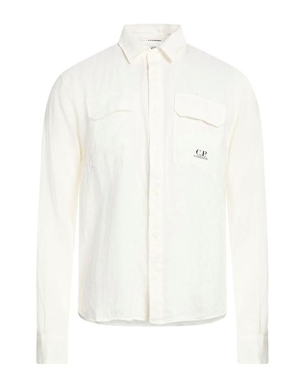 シーピーカンパニー メンズ トップス シャツ CP COMPANY リネンシャツ White ホワイト
