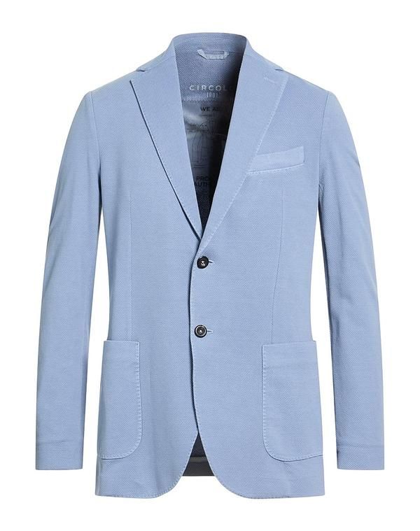 チルコロ 1901 メンズ アウター ジャケット・ブルゾン CIRCOLO 1901 テーラードジャケット Light Blue ブルー