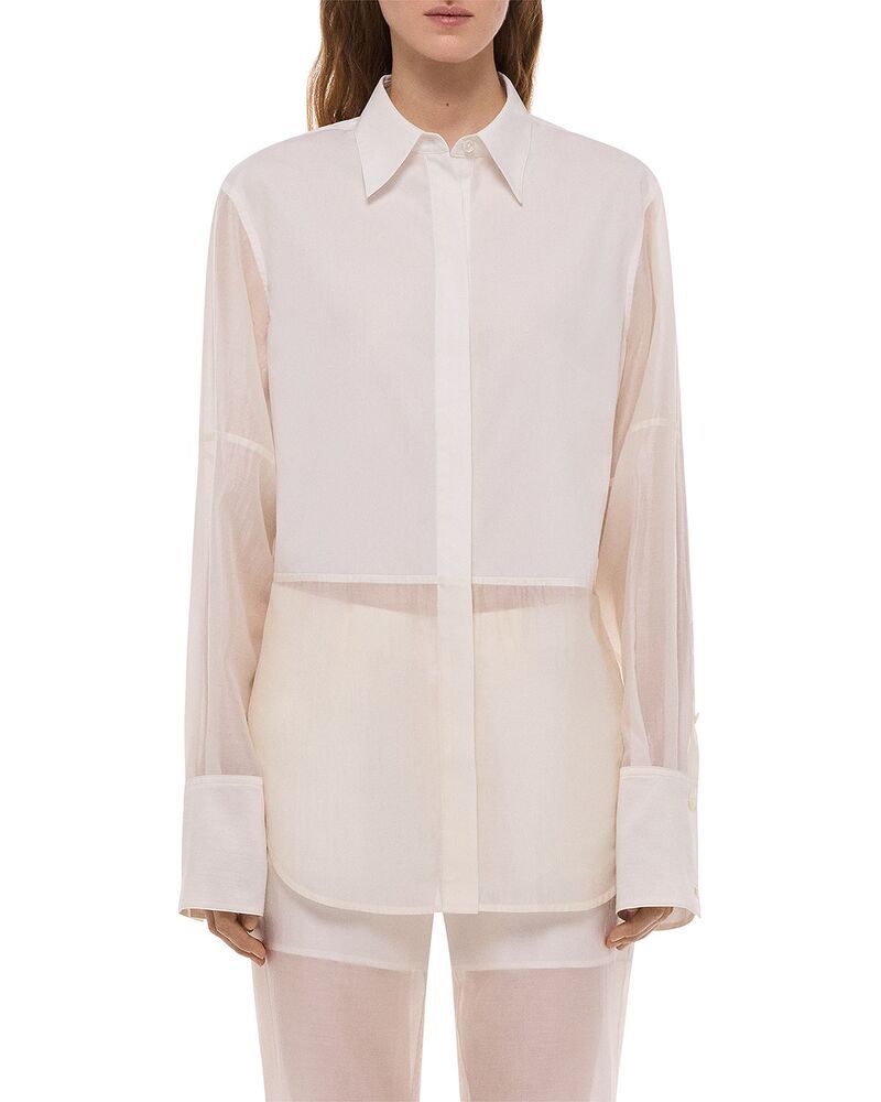 ヘルムート ラング レディース トップス シャツ シアー Helmut Lang Sheer Shirt WhiteSoft White ホワイト