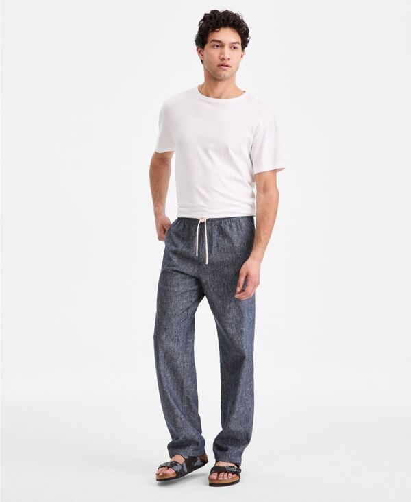 サンストーン メンズ ボトムス カジュアルパンツ ストレート リネン Sun Stone Mens Linen Blend Straight Leg Pants Macys Exclusive Bas
