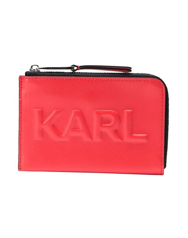 カール ラガーフェルド レディース レザー小物 カードケース KARLAGERFELD カードケース Red レッド