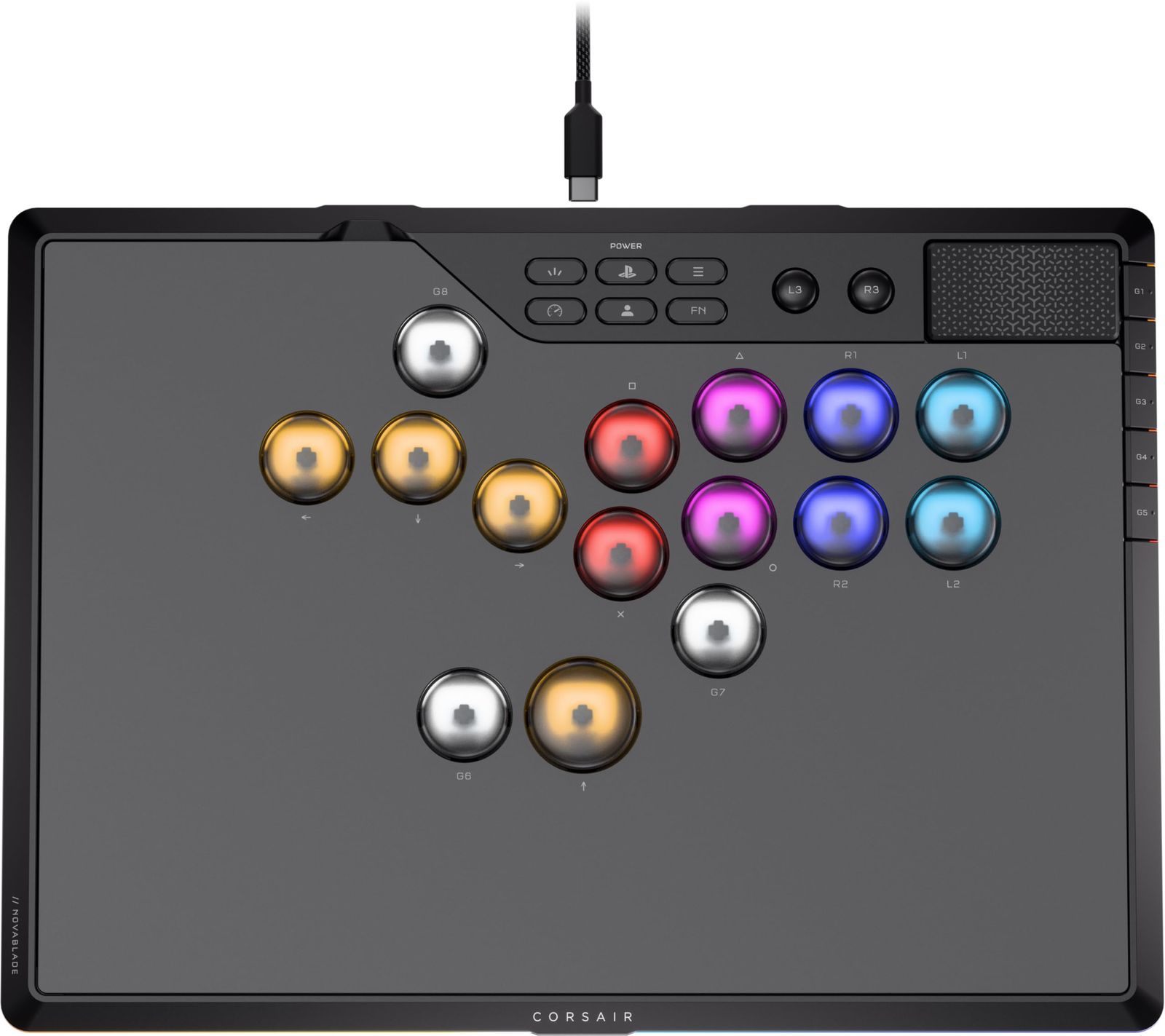 CORSAIR NOVABLADE PRO ワイヤレス ホール効果 レバーレスコントローラー – ブラック CH-963B01G-WW