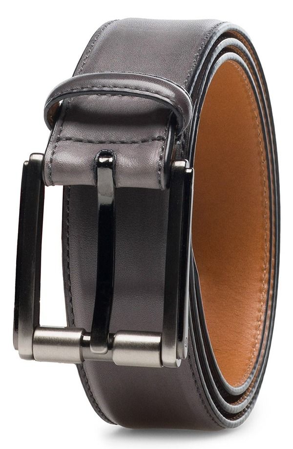 マグナーニ メンズ アクセサリー ベルト レザー Magnanni Dali Leather Belt Grey グレー