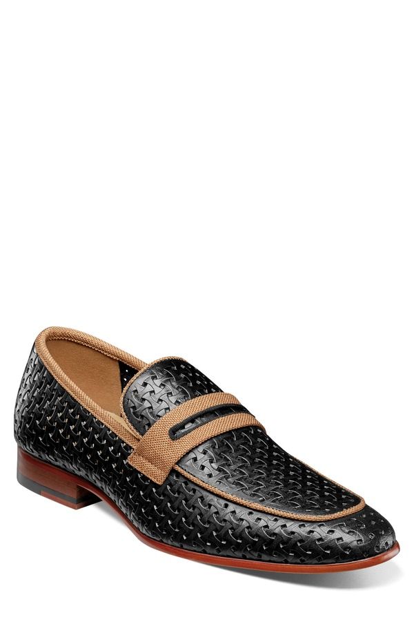 ステイシーアダムス メンズ シューズ ローファー Stacy Adams Winstead Saddle Penny Loafer Black ブラック