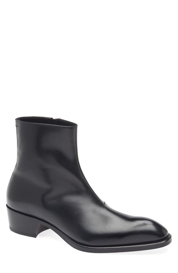 トム・フォード メンズ シューズ ブーツ・レインブーツ レザー TOM FORD Vincent Leather Boot Black ブラック
