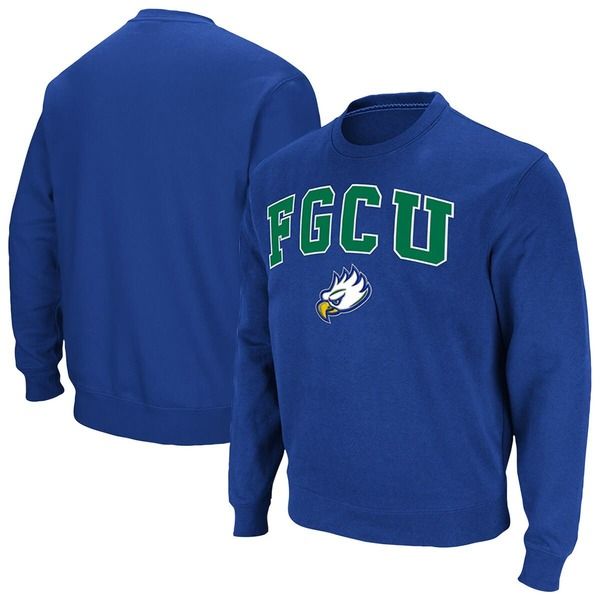 コロシアム メンズ アウター パーカー・スウェット シャツ ロゴ Mens Colosseum Royal Florida Gulf Coast Eagles Arch Logo Pullover S