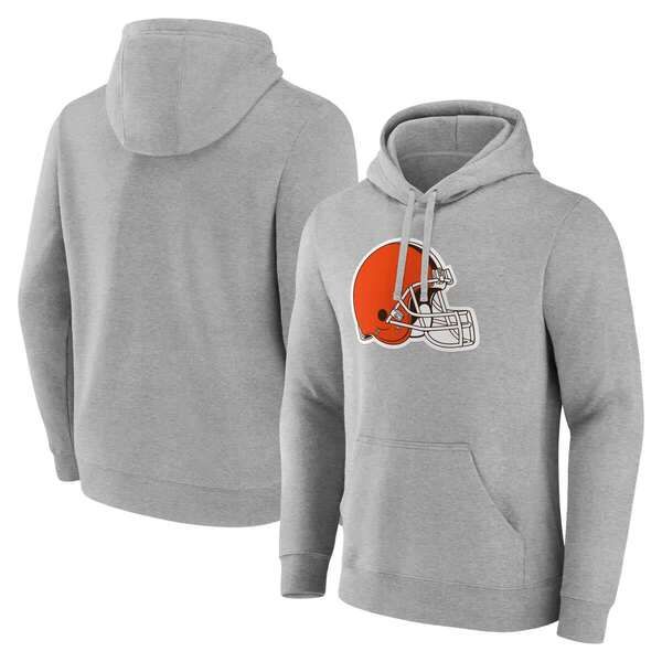 ファナティクス メンズ アウター パーカー・スウェット フリース Mens Fanatics Heather Gray Cleveland Browns Deliver Fleece Pullover