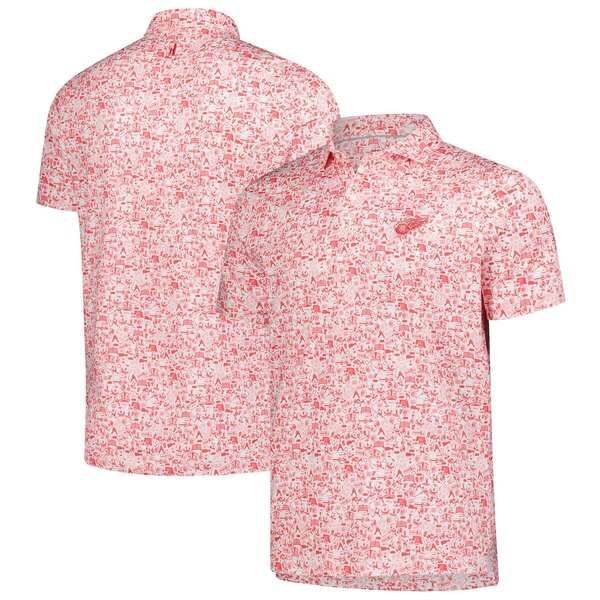 ジョニー オー メンズ トップス シャツ MensjohnnieO RedWhite Detroit Red Wingslapshot Polo Red レッド