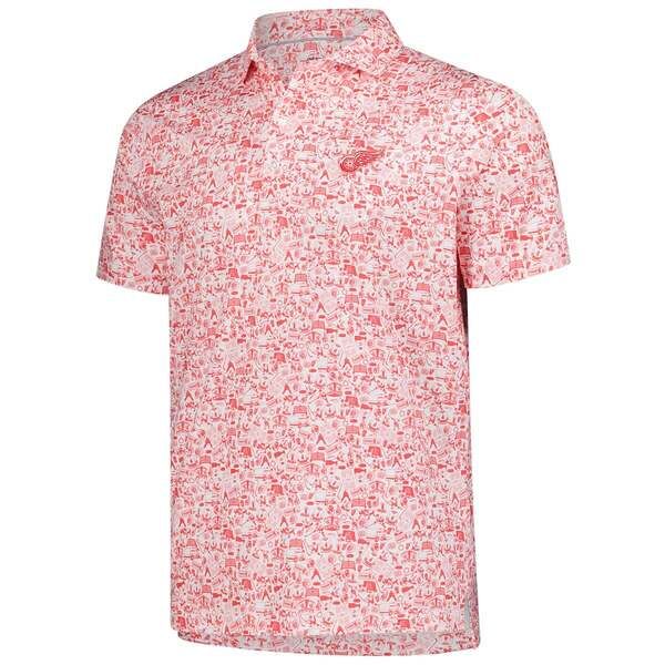 ジョニー オー メンズ トップス シャツ MensjohnnieO RedWhite Detroit Red Wingslapshot Polo Red レッド