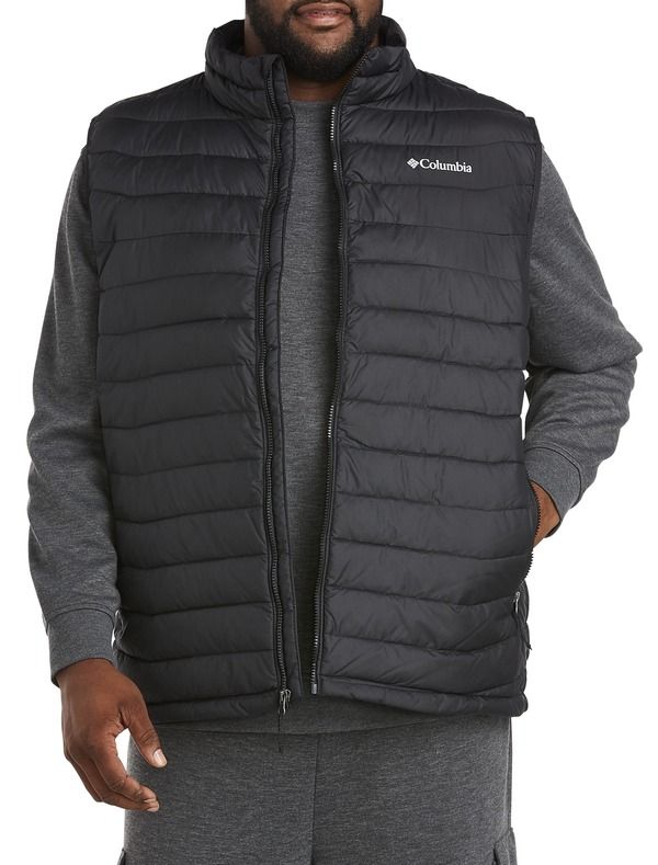 コロンビア メンズ アウター ジャケット・ブルゾン キルティング トール ベスト Columbia Big Tall Powder Lite Quilted Vest Black ブラック