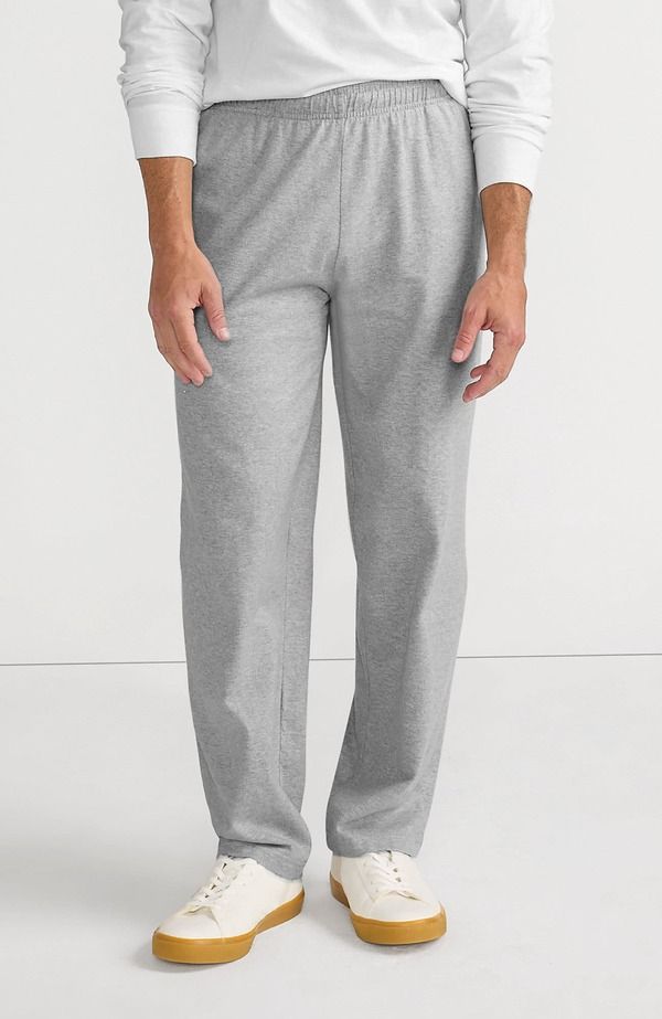 ランズエンド メンズ ボトムス カジュアルパンツ ニット ジャージー Lands End Jersey Knit Pant Gray Heather グレー