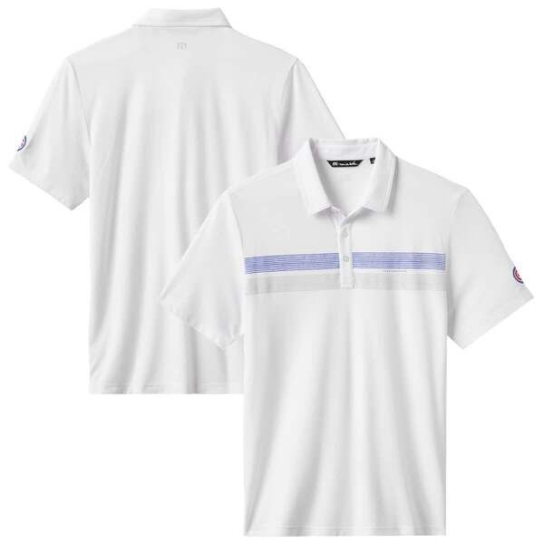 トラビスマヒュー メンズ トップス シャツ Mens TravisMathewhite Chicago Cubs Top RecruitriBlend Polo White ホワイト
