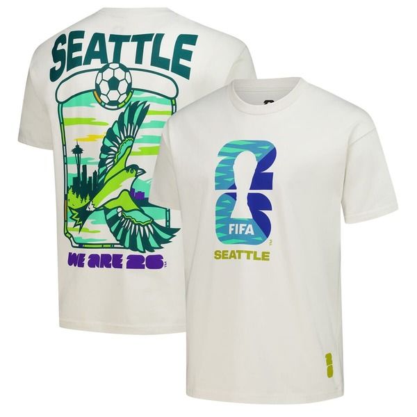 アウタースタッフ メンズ トップス Tシャツ Mens Outerstuff Cream 2026 FIFA World Cup Seattle Host City Local Oversized T 12,565円
