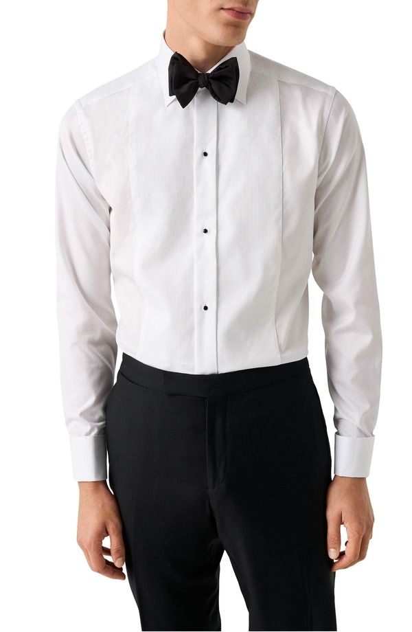 エトン メンズ トップス シャツ Eton Contemporary Fit Bib Tuxedo Shirt White ホワイト