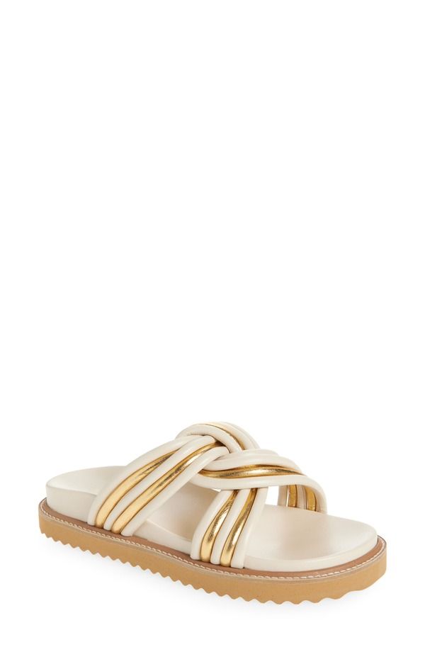 セシリア ニューヨーク レディース シューズ サンダル プラットフォーム Cecelia New York Marty Platform Sandal Oat Gold Multi ゴールド