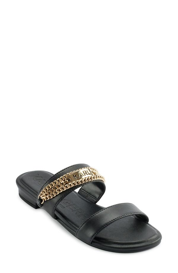 カール ラガーフェルド レディース シューズ サンダル KARLAGERFELD PARIS Canne Two Strap Sandal Black ブラック