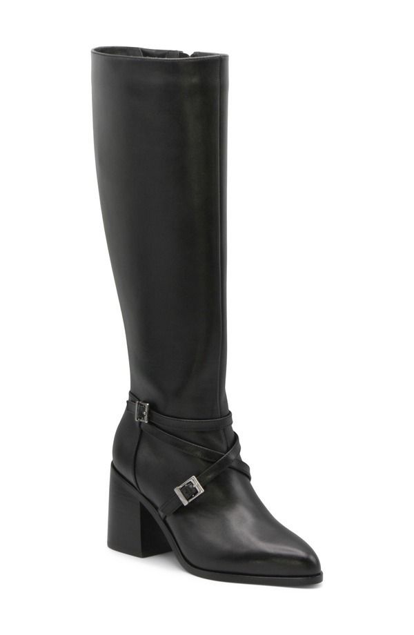 チャールズ・デイビッド レディース シューズ ブーツ・レインブーツ Charles David Jacoby Knee High Boot Black Leather ブラック
