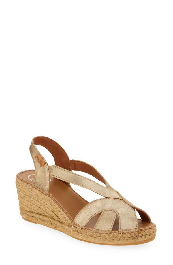 トニーポンズ レディース シューズ サンダル Toni Pons Lucia Espadrille Wedge Sandal Champagne シャンパン