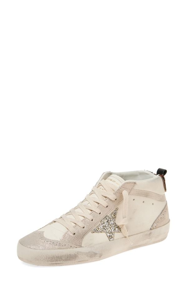 ゴールデングース レディース シューズ スニーカー Golden Goose Mid Star Sneaker White Platinum Leo ホワイト