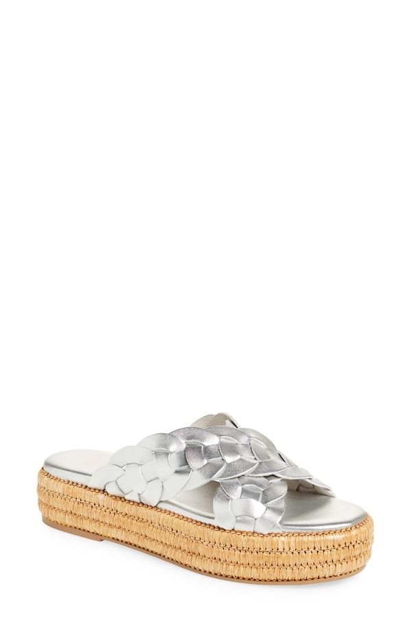 セシリア ニューヨーク レディース シューズ サンダル プラットフォーム Cecelia New York Gester Platform Slide Sandal Silver シルバー