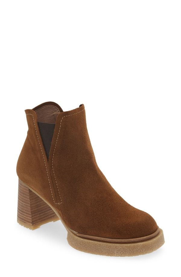 ワンダーズ レディース シューズ ブーツ・レインブーツ チェルシーブーツ プラットフォーム チェルシー Wonders Platform Chelsea Boot Cappuccino Suede