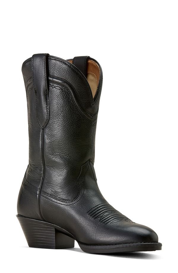 アリアト レディース シューズ ブーツ・レインブーツ Ariat Easton R Toe Western Boot Velvety Black ブラック