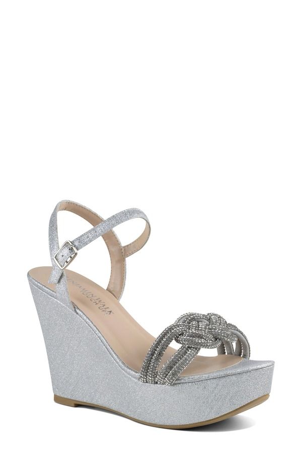 タッチアップ レディース シューズ ヒール プラットフォーム サンダル ミニ Touch Ups Gemini Platform Wedge Sandal Silver シルバー