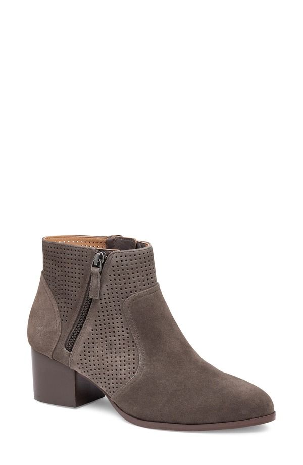 ジョンストンアンドマーフィー レディース シューズ ブーツ・レインブーツ Johnston Murphy Trista Bootie Dark Gray Suede グレー