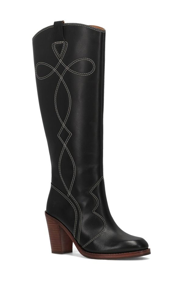 フライ レディース シューズ ブーツ・レインブーツ Frye Corinne Knee High Western Boot Black ブラック