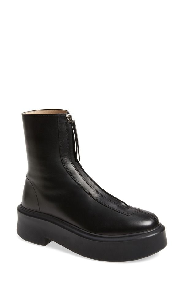 ザ ロウ レディース シューズ ブーツ・レインブーツ プラットフォーム The Row Ziplatform Bootie Black ブラック