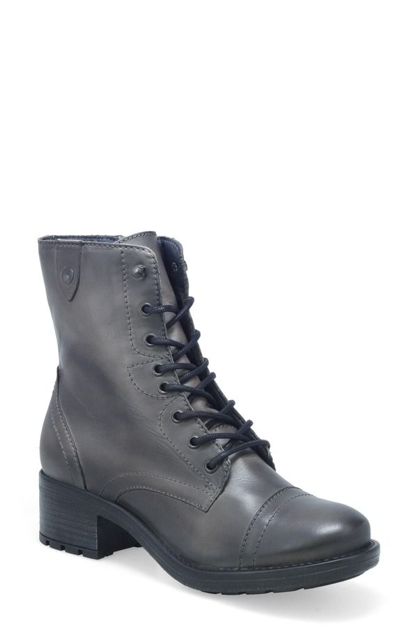 ミズムーズ レディース シューズ ブーツ・レインブーツ キャップ レース Miz Mooz Calla Cap Toe LaceUp Bootie Graphite Antique Burnish グ