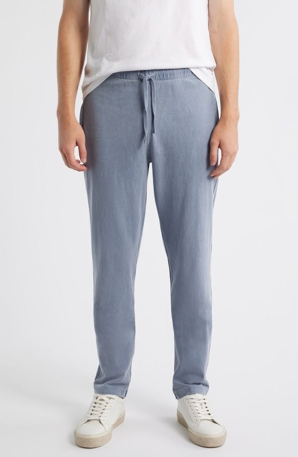 アレックスクレーン メンズ ボトムス カジュアルパンツ ドローコードウエスト コットン ALEX CRANE Caza Organicotton Drawstring Waist Pants Wave